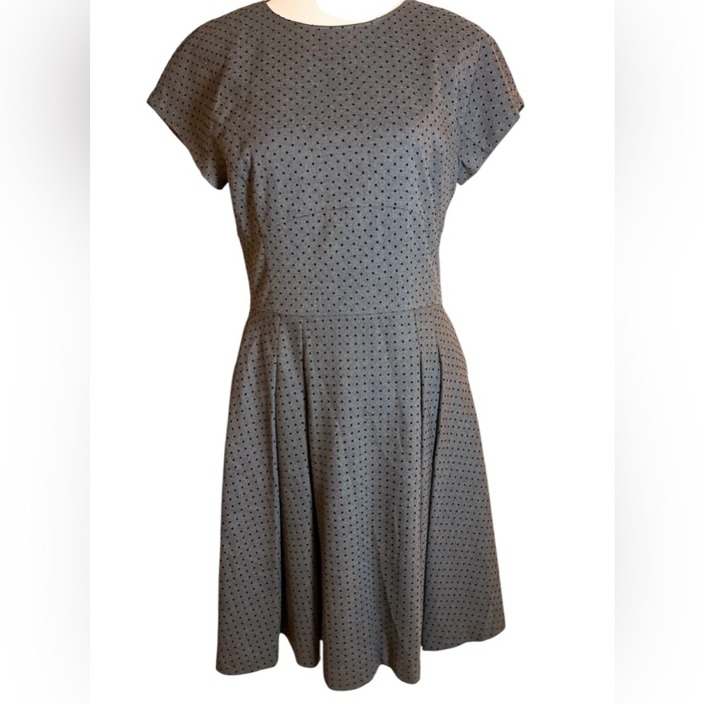 Brooks Brothers Gray Polka Dot Dress